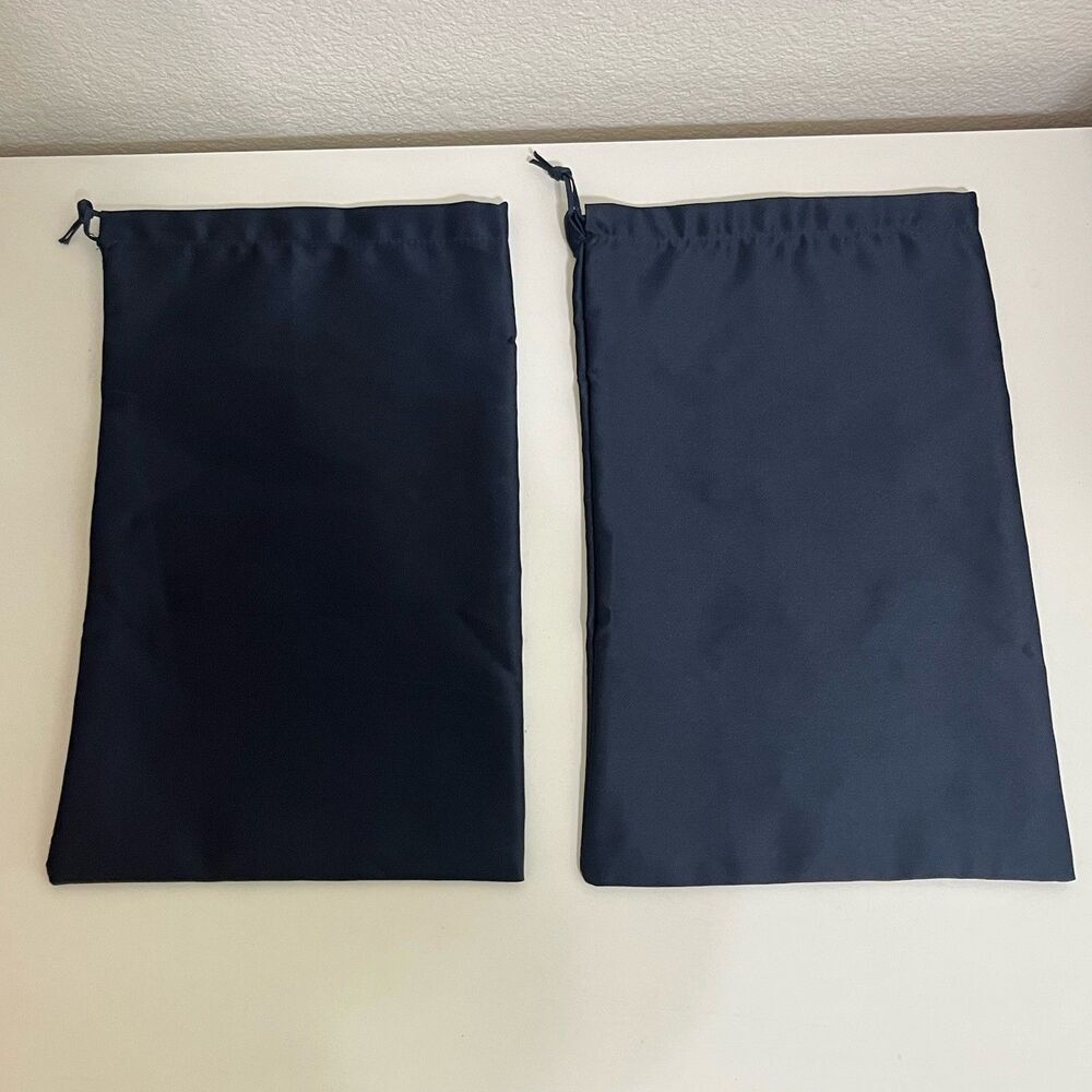 PRADA Navy Blue Satin Shoe Drawstring Dust Bags 8.5" x 13.5" Set of 2 - Picture 8 of 14